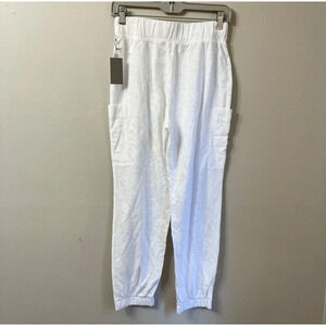 Soft Surroundings Womens White Pants XS Elastic Waist Pockets Pull On NEW